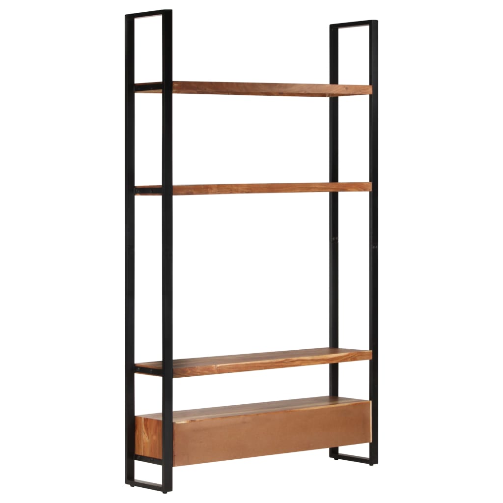 Libreria 118x30x200 cm in Legno Massello di Acacia