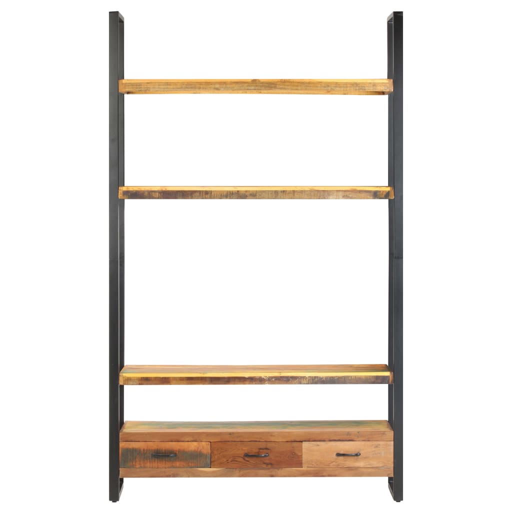 Libreria 118x30x200 cm in Legno Massello di Recupero