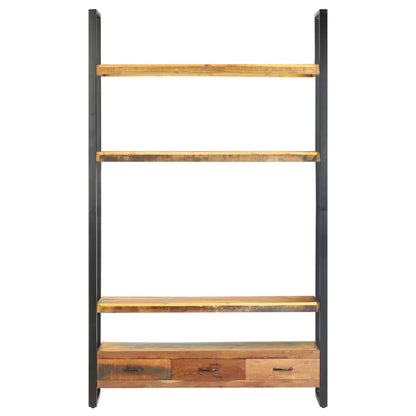 Libreria 118x30x200 cm in Legno Massello di Recupero