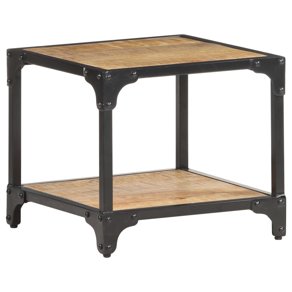 Tavolino da Salotto 40x40x36 cm Legno Massello di Mango Grezzo