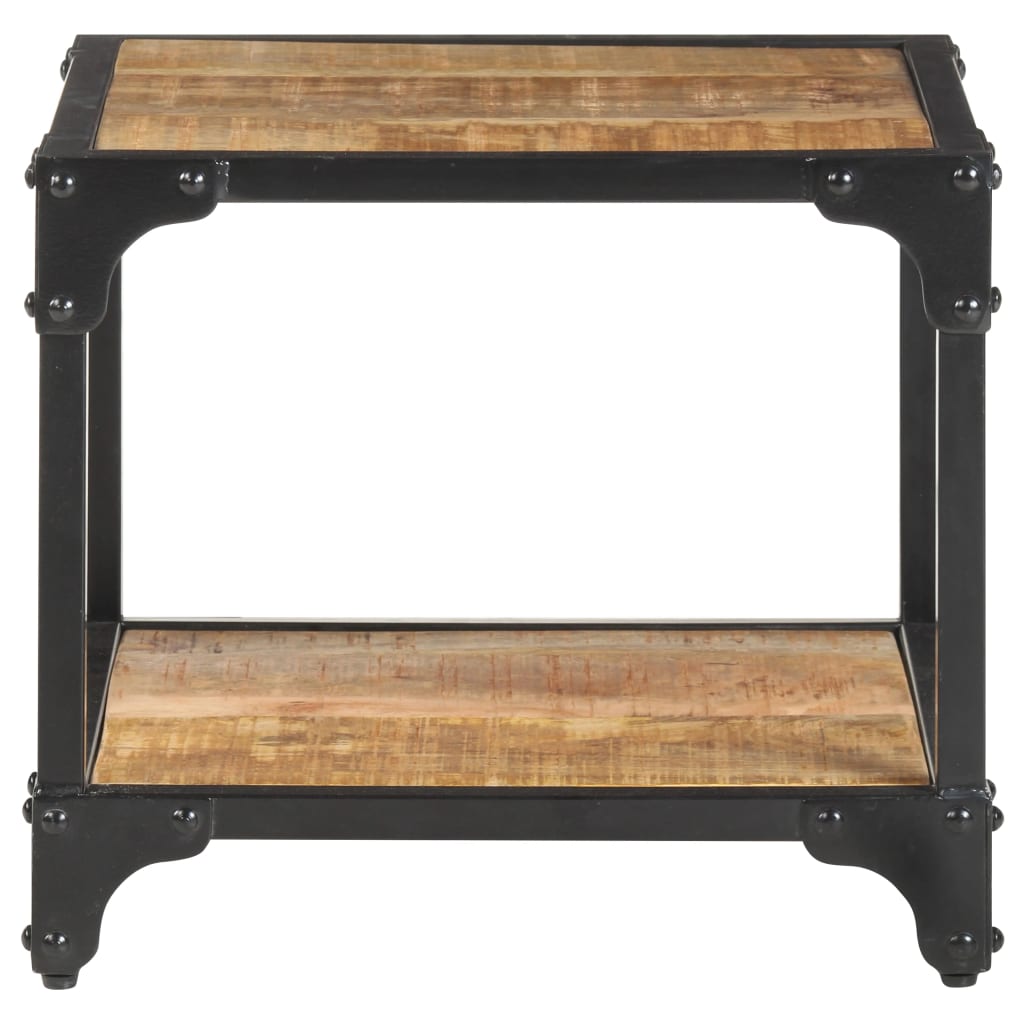 Tavolino da Salotto 40x40x36 cm Legno Massello di Mango Grezzo