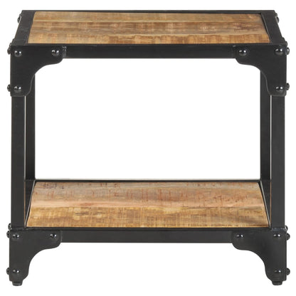 Tavolino da Salotto 40x40x36 cm Legno Massello di Mango Grezzo