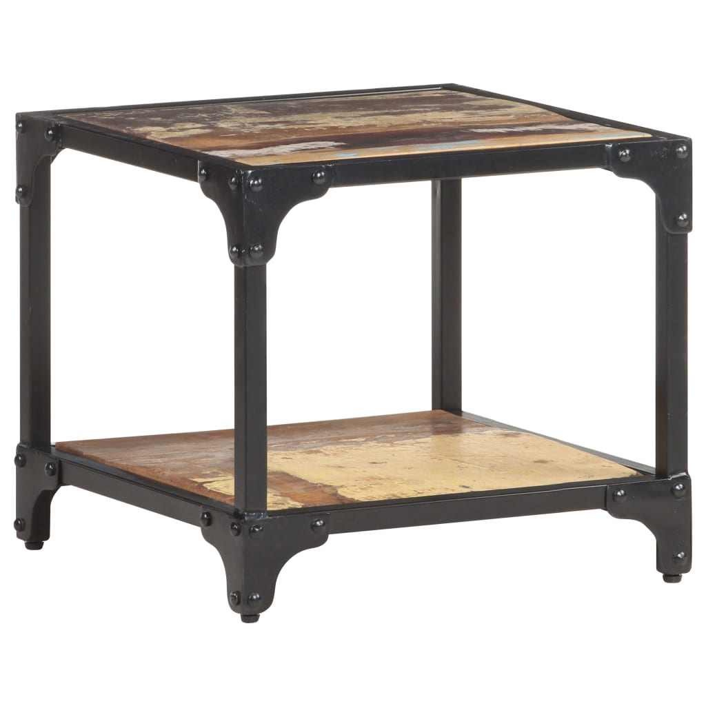 Tavolino da Salotto 40x40x36 cm in Legno Massello di Recupero