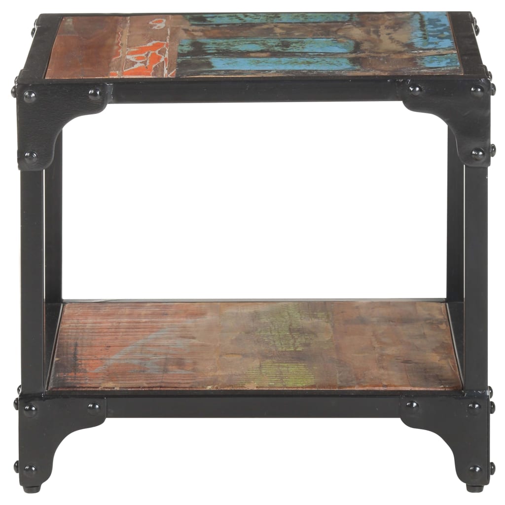Tavolino da Salotto 40x40x36 cm in Legno Massello di Recupero