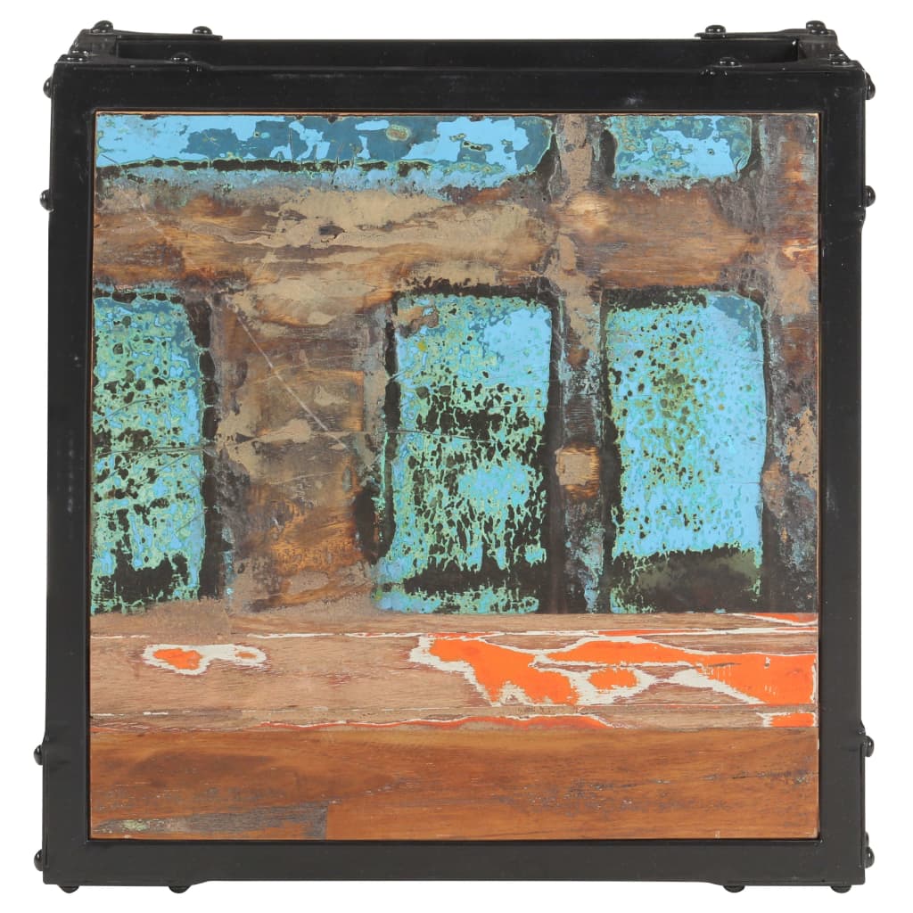 Tavolino da Salotto 40x40x36 cm in Legno Massello di Recupero