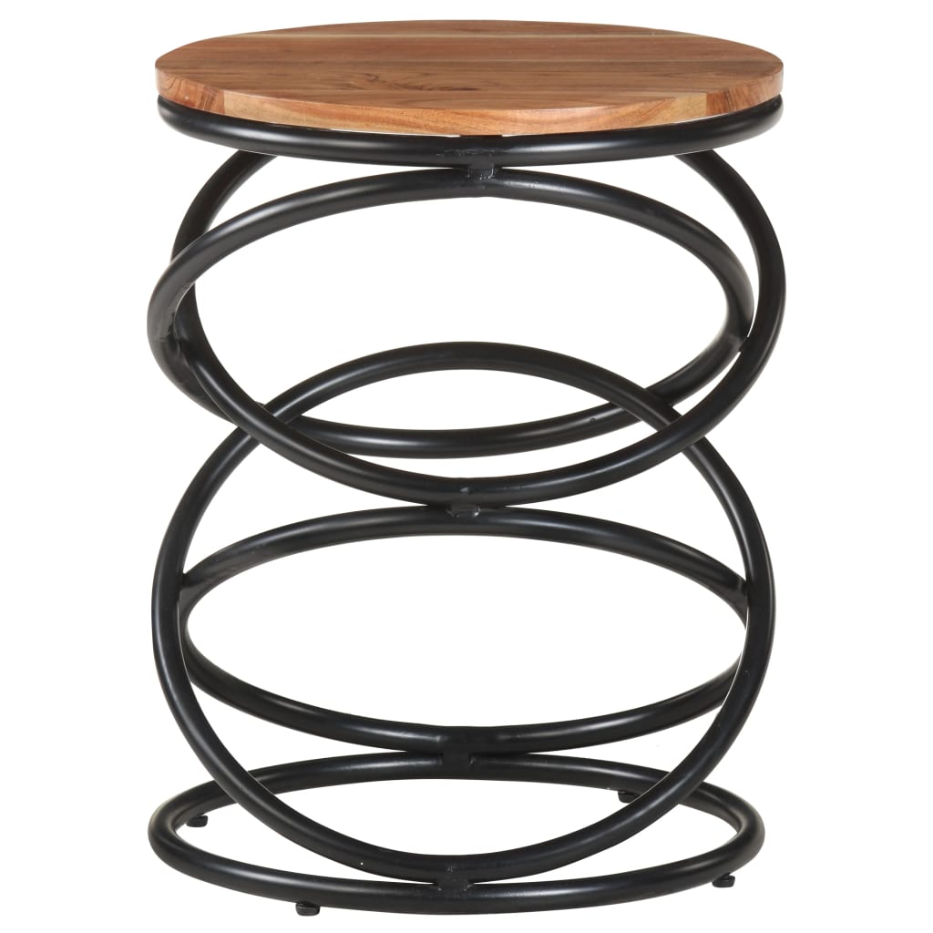 Tavolino da Salotto 40x40x52 cm in Legno Massello di Acacia