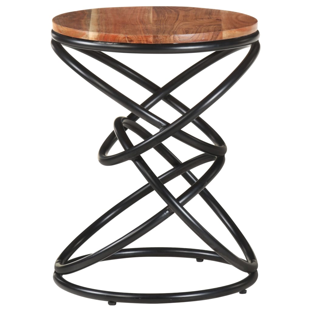 Tavolino da Salotto 40x40x52 cm in Legno Massello di Acacia