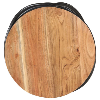 Tavolino da Salotto 40x40x52 cm in Legno Massello di Acacia
