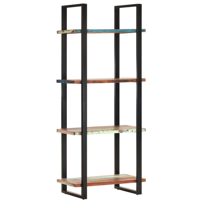 Libreria a 4 Livelli 80x40x180 cm in Legno Massello di Recupero
