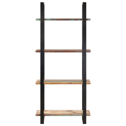 Libreria a 4 Livelli 80x40x180 cm in Legno Massello di Recupero
