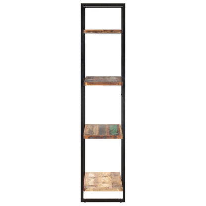 Libreria a 4 Livelli 80x40x180 cm in Legno Massello di Recupero