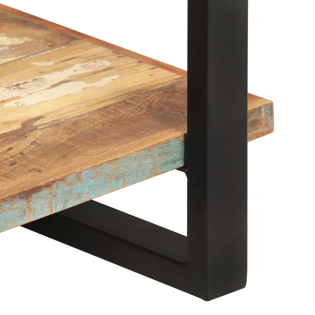 Libreria a 4 Livelli 80x40x180 cm in Legno Massello di Recupero