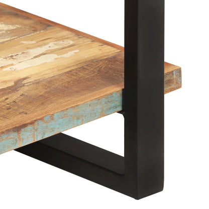 Libreria a 4 Livelli 80x40x180 cm in Legno Massello di Recupero