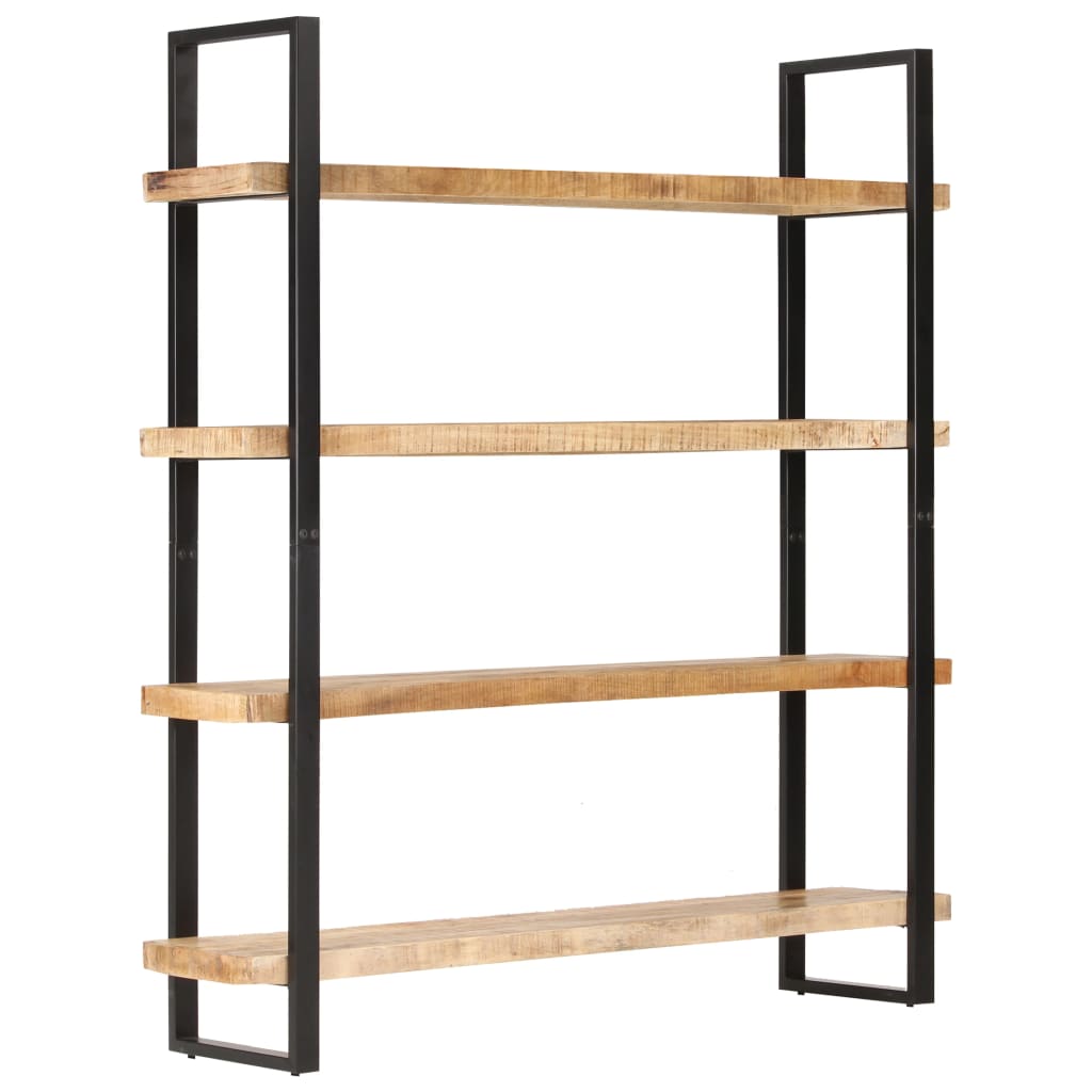 Libreria a 4 Livelli 160x40x180 cm in Legno di Mango Grezzo