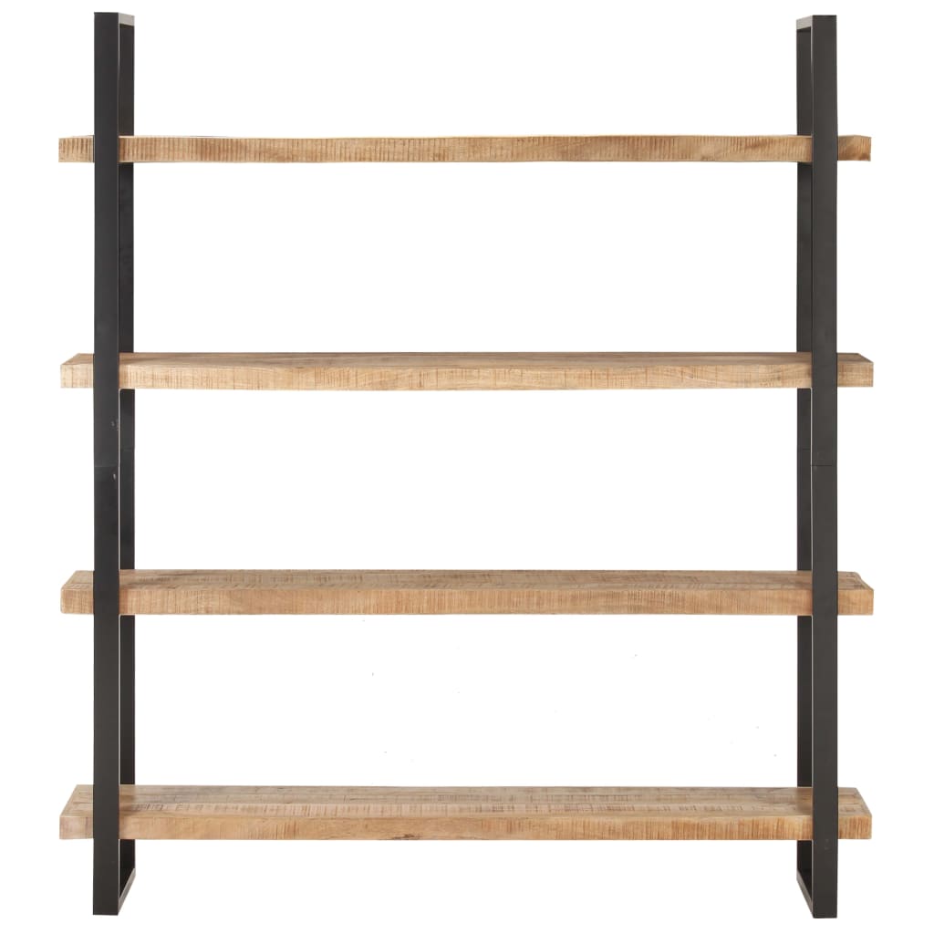 Libreria a 4 Livelli 160x40x180 cm in Legno di Mango Grezzo