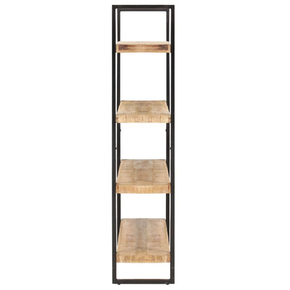 Libreria a 4 Livelli 160x40x180 cm in Legno di Mango Grezzo