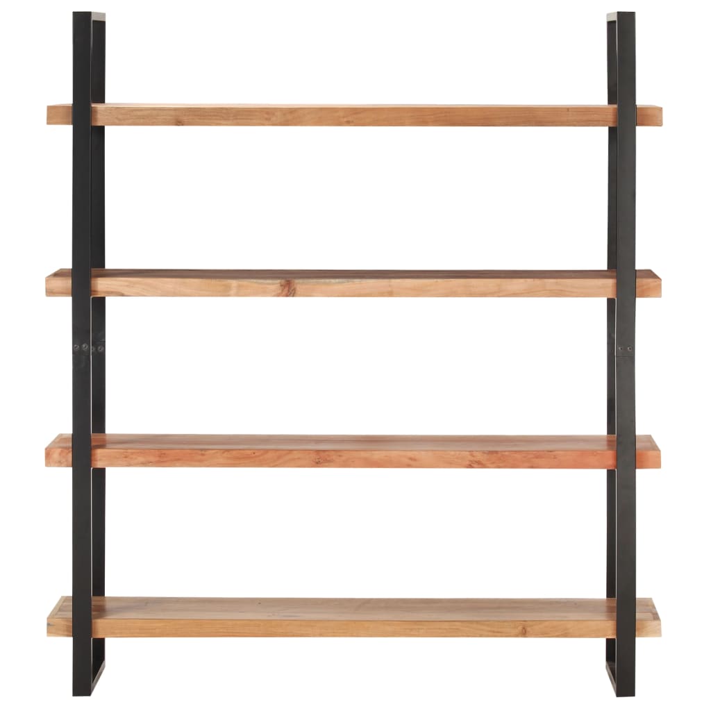 Libreria a 4 Livelli 160x40x180 cm in Legno Massello di Acacia