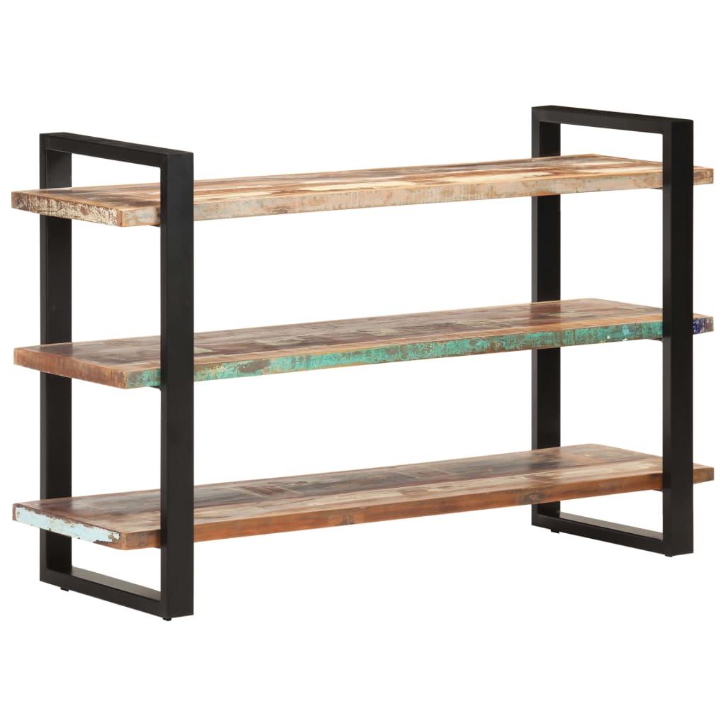Credenza con 3 Ripiani 120x40x75 cm in Massello di Recupero