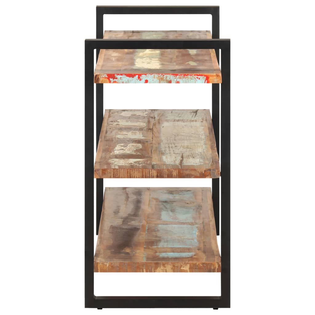 Credenza con 3 Ripiani 120x40x75 cm in Massello di Recupero
