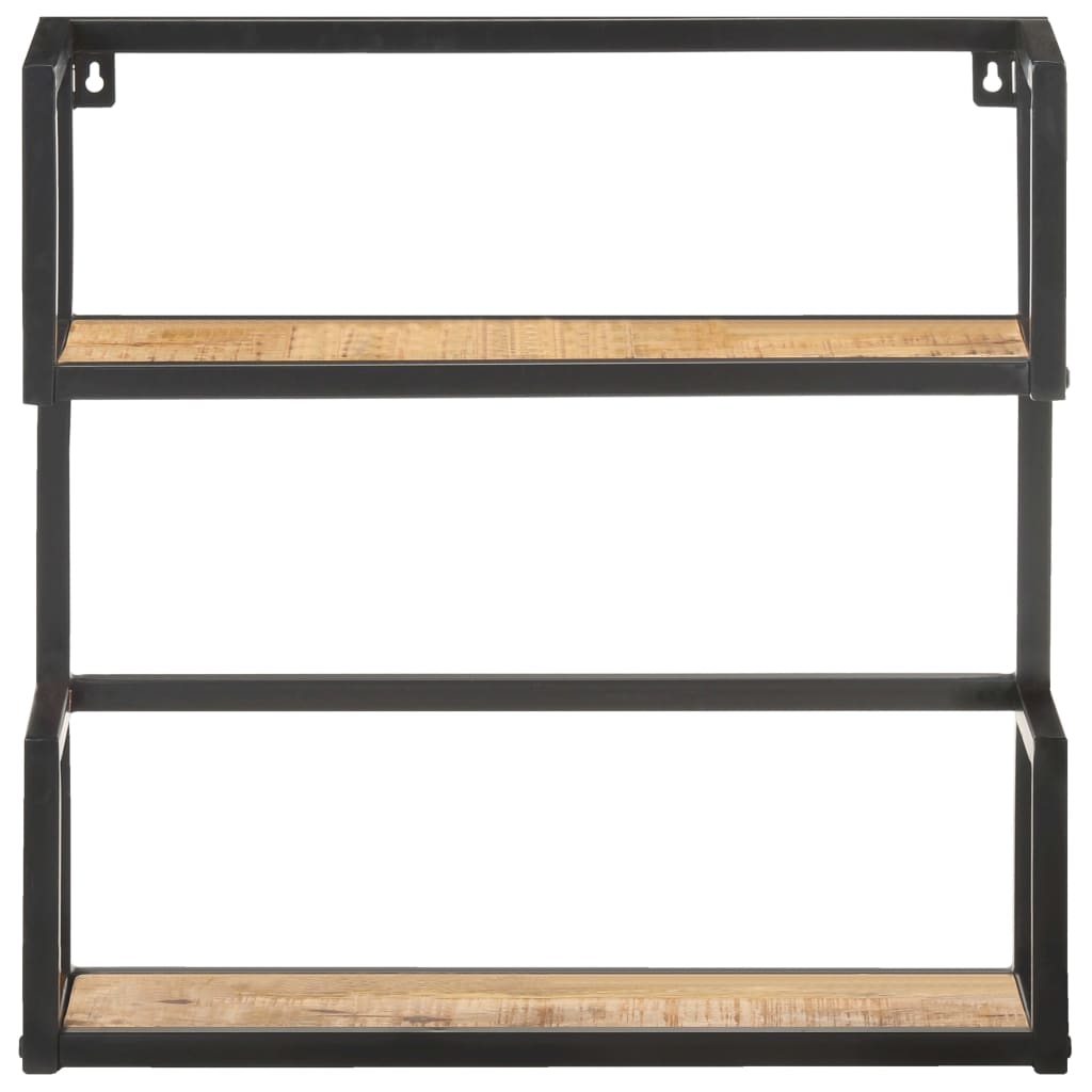 Scaffale a Muro 80x20x60 cm in Legno di Mango Grezzo