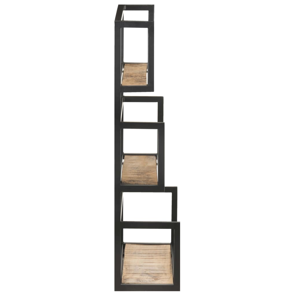 Scaffale a Muro 60x20x85 cm in Legno di Mango Grezzo
