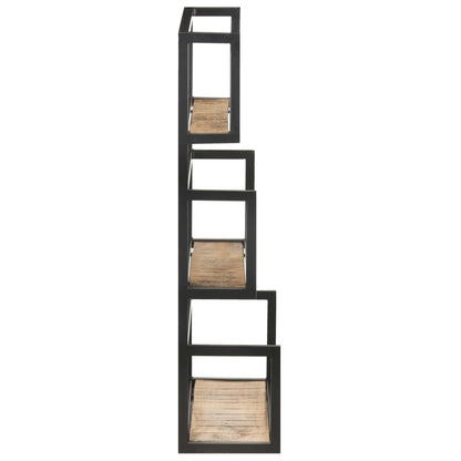 Scaffale a Muro 60x20x85 cm in Legno di Mango Grezzo