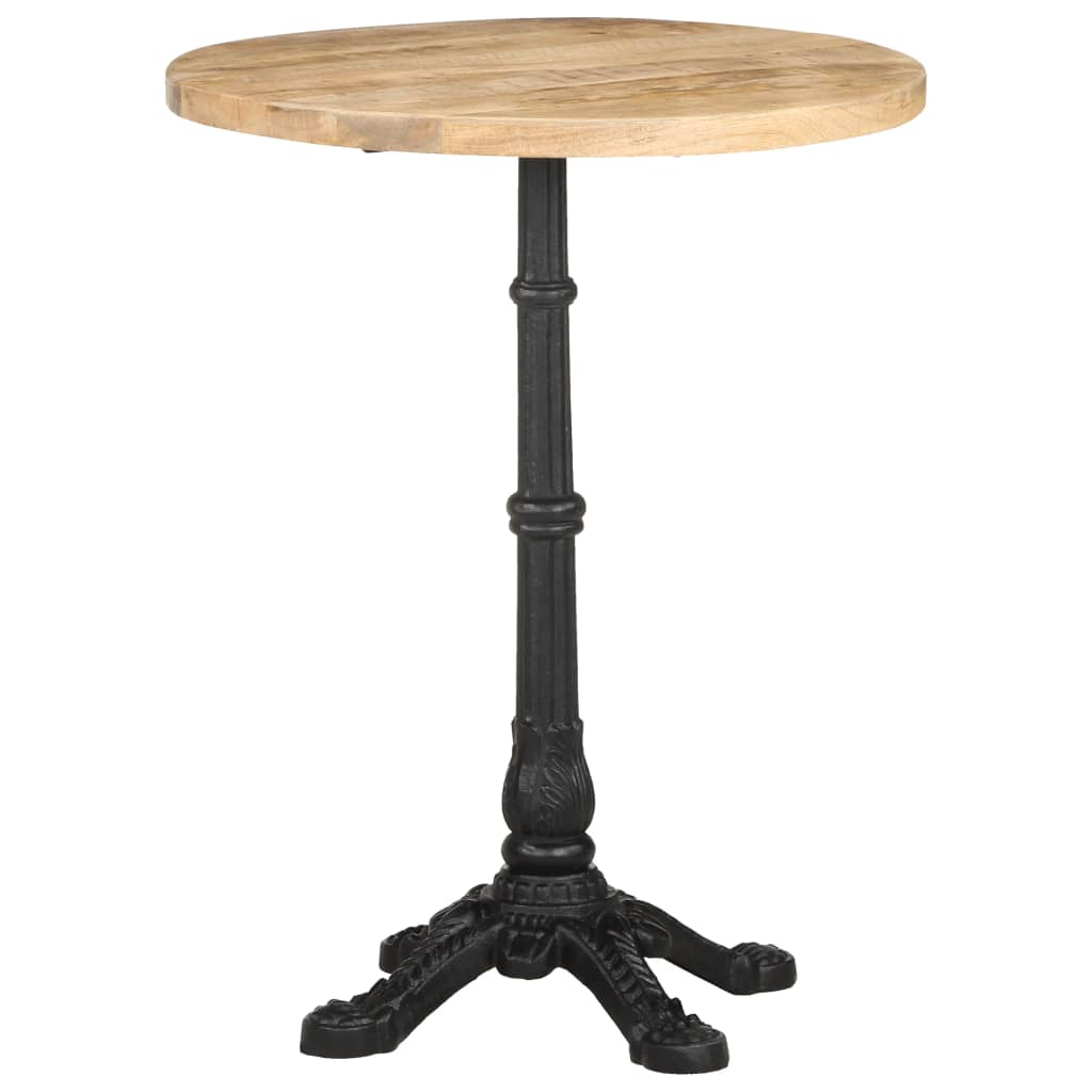 Tavolino da Bistrot ÃƒËœ60x76 cm in Legno di Mango Grezzo