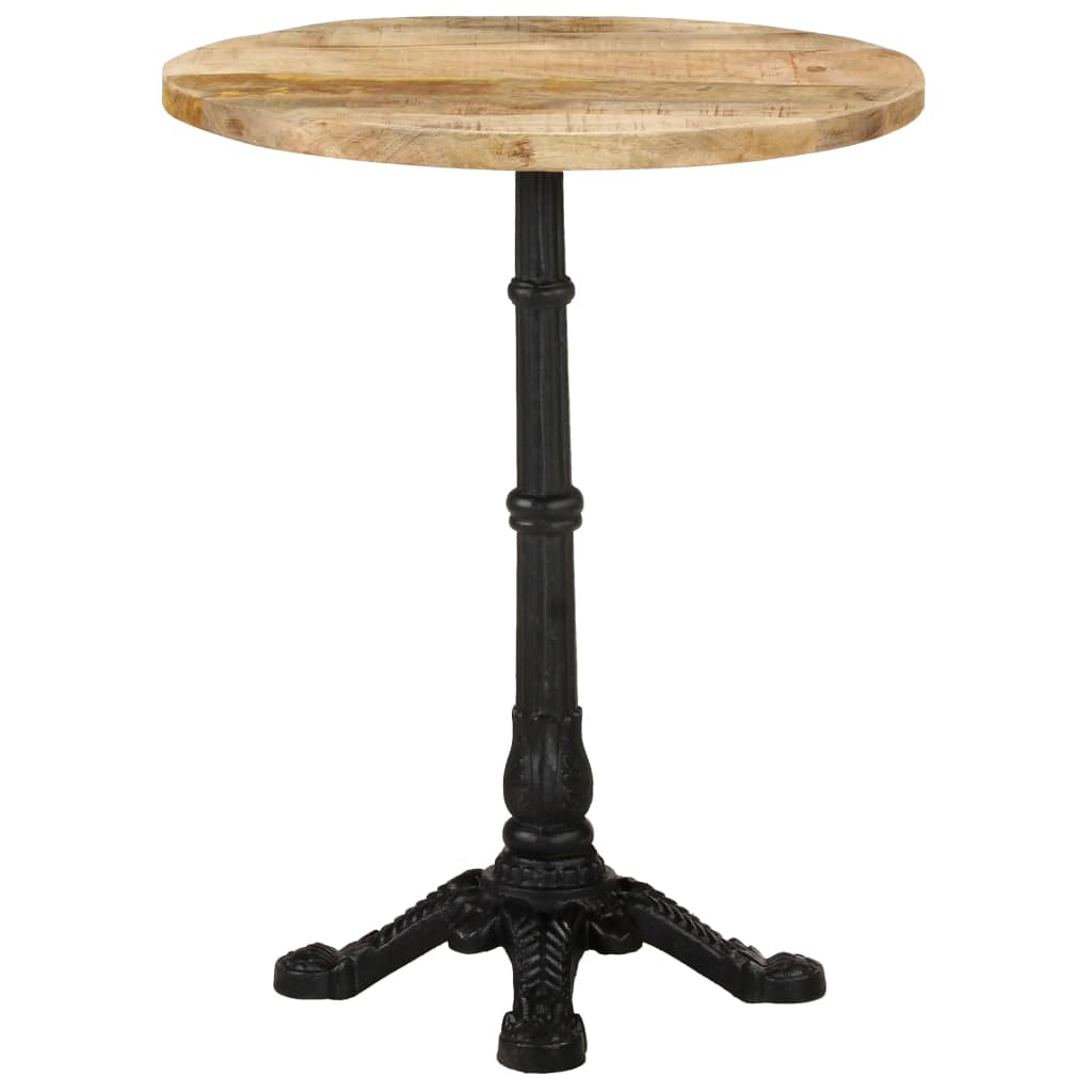 Tavolino da Bistrot ÃƒËœ60x76 cm in Legno di Mango Grezzo