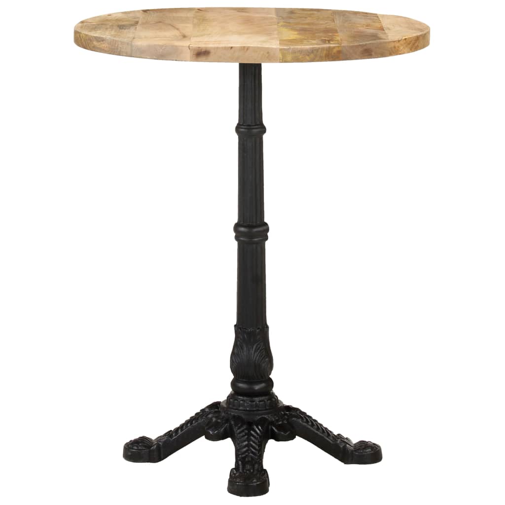 Tavolino da Bistrot ÃƒËœ60x76 cm in Legno di Mango Grezzo
