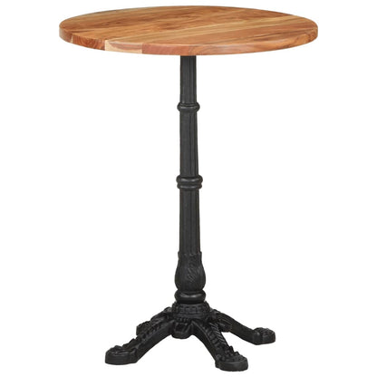 Tavolino da Bistrot Ã˜60x76 cm in Legno Massello di Acacia