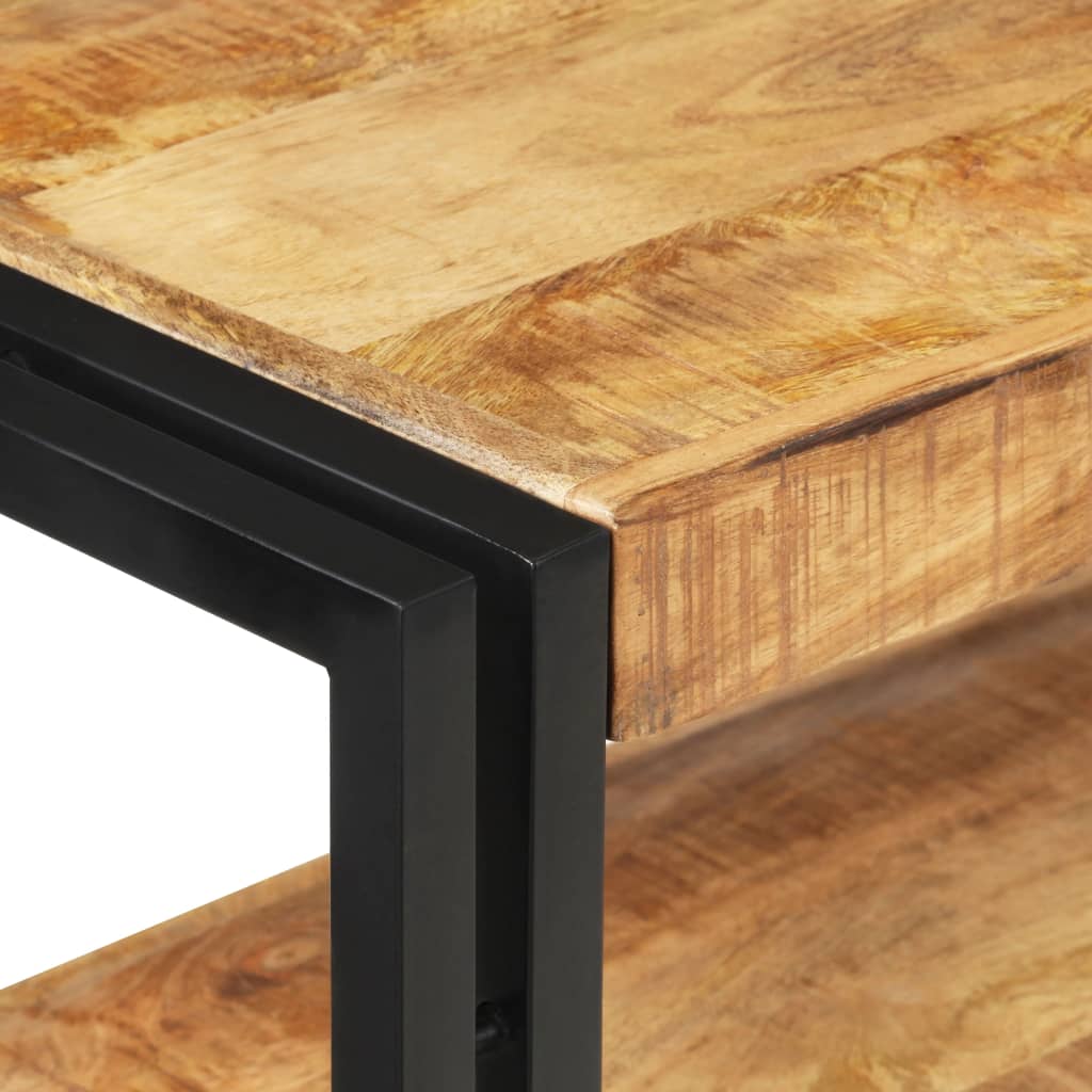 Tavolo Consolle 90x30x75 cm in Legno di Mango Grezzo