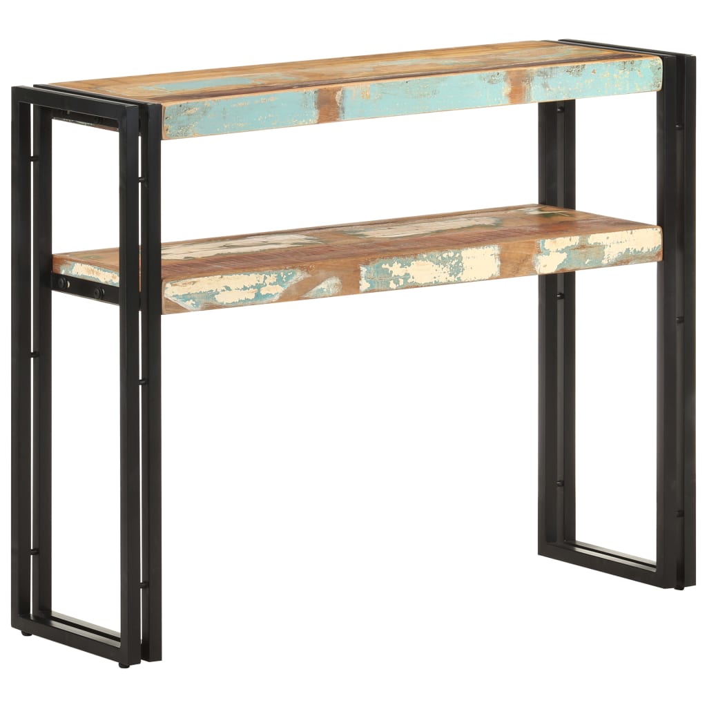 Tavolo Consolle 90x30x75 cm in Legno Massello di Recupero