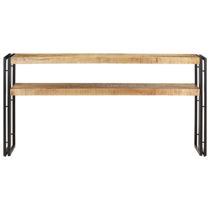 Tavolo Consolle 150x30x75 cm in Legno di Mango Grezzo