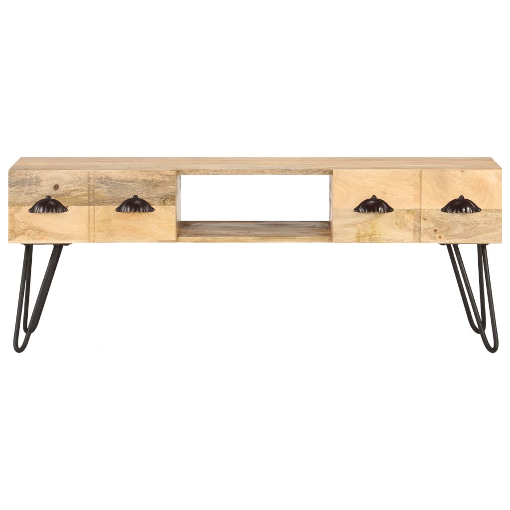 Mobile Porta TV 120x35x45 cm Legno Massello di Mango