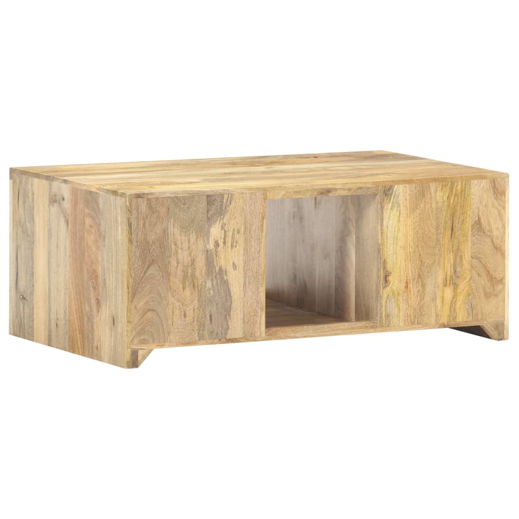 Tavolino da Salotto 90x50x35 cm in Legno Massello di Mango