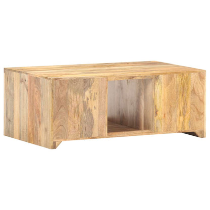 Tavolino da Salotto 90x50x35 cm in Legno Massello di Mango