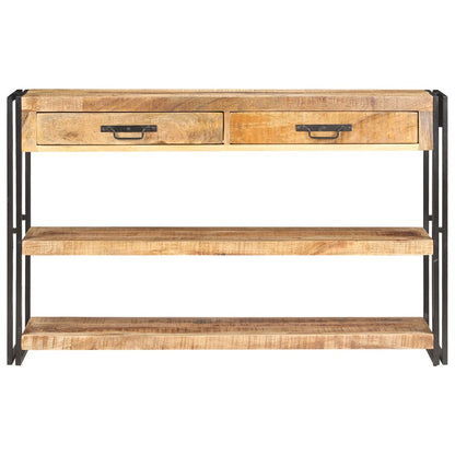 Credenza 120x30x75 cm in Legno Massello di Mango Grezzo
