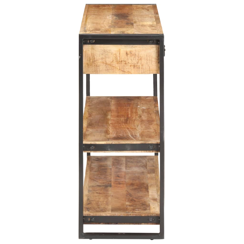 Credenza 120x30x75 cm in Legno Massello di Mango Grezzo