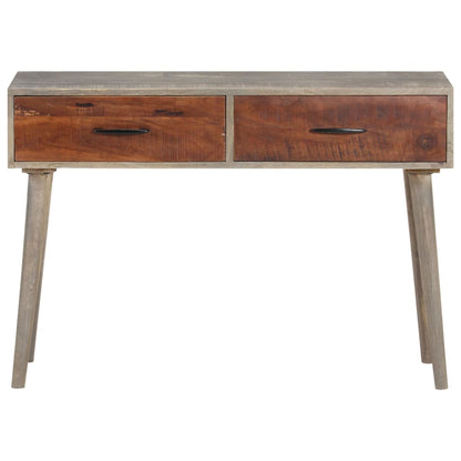 Tavolo Consolle Grigio 110x35x75 cm in Massello di Mango Grezzo