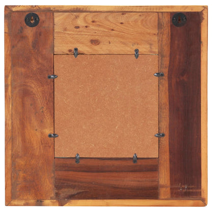 Specchio Decorato con Buddha 50x50cm Legno Massello di Recupero