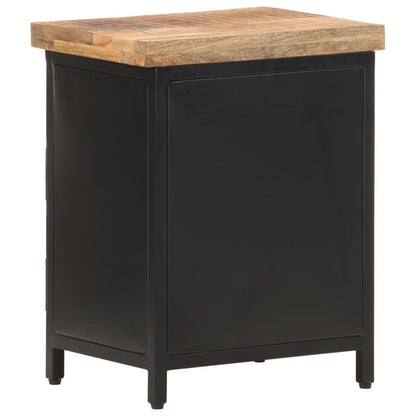 Comodino 40x30x52 cm in Legno di Mango Grezzo