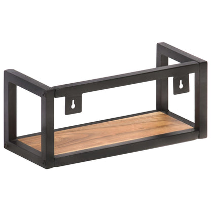 Mensole a Muro 2 pz 40 cm in Legno Massello di Acacia