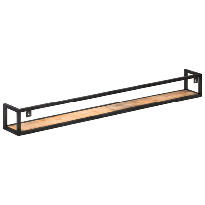 Mensole a Muro 2 pz 160 cm in Legno di Mango Grezzo