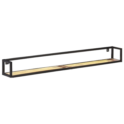 Mensole a Muro 2 pz 160 cm in Legno Massello di Recupero