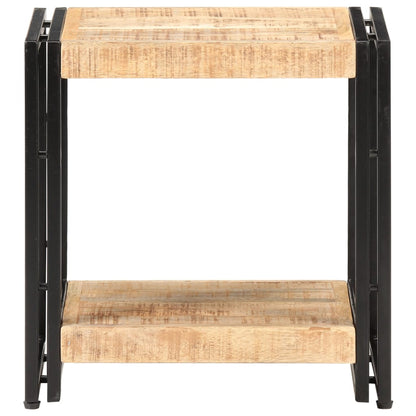 Tavolino 40x30x50 cm in Legno Massello di Mango Grezzo