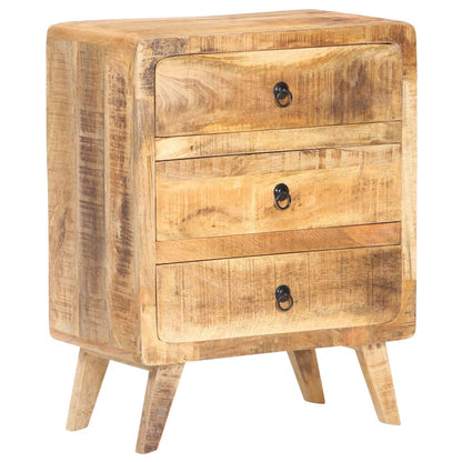 Credenza 60x35x75 cm in Legno Massello di Mango Grezzo
