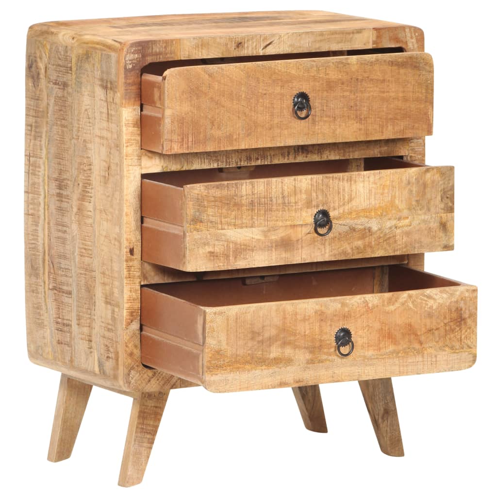 Credenza 60x35x75 cm in Legno Massello di Mango Grezzo