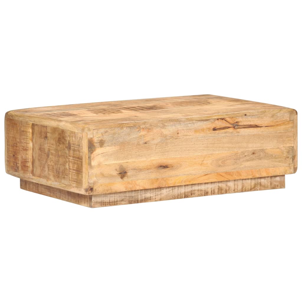 Tavolino da Salotto 90x60x29 cm in Legno di Mango Grezzo
