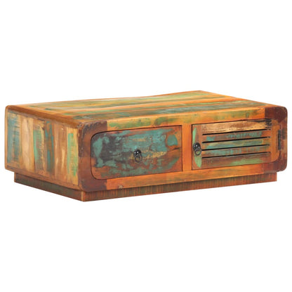 Tavolino da Salotto 90x60x29 cm in Legno Massello di Recupero