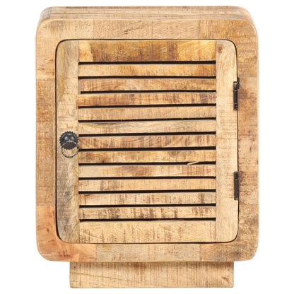 Comodino 40x30x50 cm in Legno Massello di Mango Grezzo